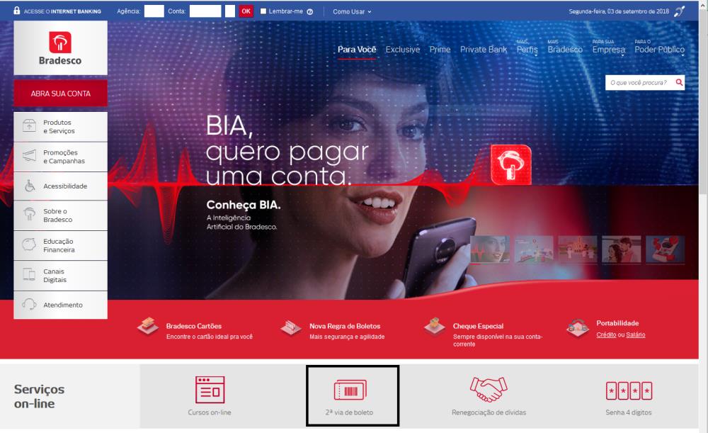 Solicitar segunda via